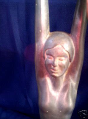 Antique Frankart Art Deco Female Nude Metal Statue