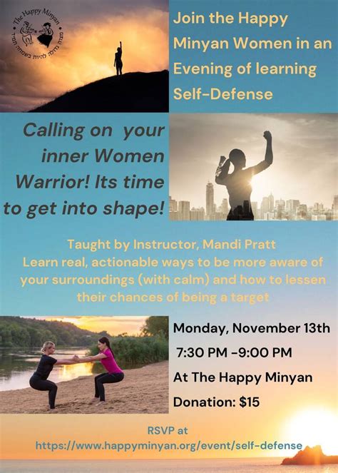 Women S Self Defense Class Event Happy Minyan