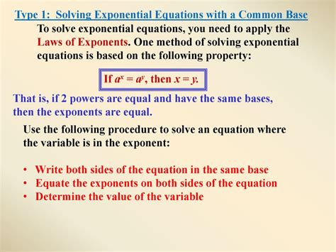 Solving Exponential Equations Ppt Download