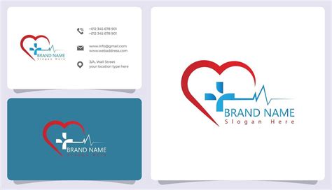 medical logo with business card template 2948014 Vector Art at Vecteezy