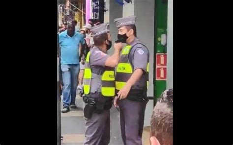 Policial Aponta Arma Para O Rosto De Outro Pm Durante Briga Assista Mh