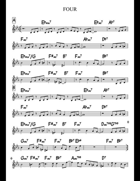 Four Miles Davis Sheet Music Download Free In Pdf Or Midi