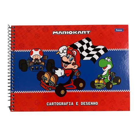 CADERNO DE DESENHO ESPIRAL SUPER MARIO FORONI Shopee Brasil