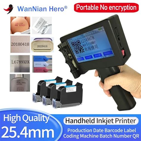 25 4mm Qr Bar Batch Code Variable Date Variable Number Logo Expiry Date Lable Portable Hand