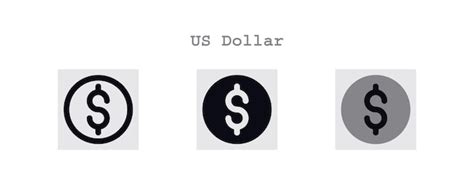 Premium Vector Us Dollar Icons Set