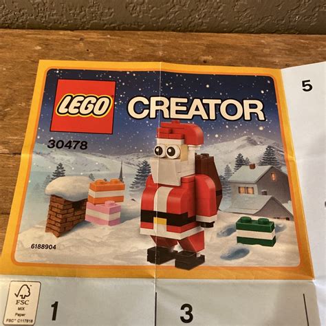 Lego Creator 30478 Jolly Santa Mini Set Instruction Manual Booklet Only