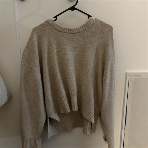 Nude Lucy Cream Cropped Sweater Nudelucy Beige Depop