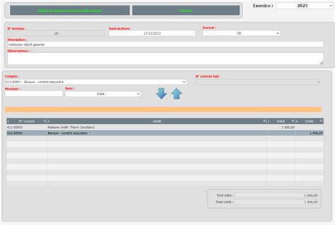 Les Critures Comptables Du Logiciel De Gestion Locative