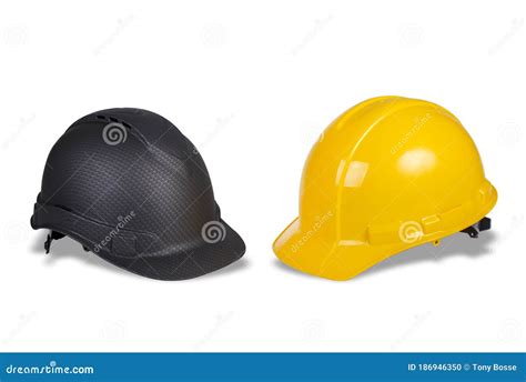 Pair of Construction Hard Hats Stock Photo - Image of environment ...