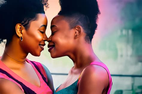 Premium Photo A Romantic Lesbian Couple