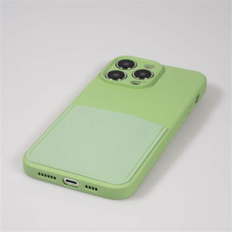 Iphone Pro Max Case H Lle Glattes Silikon Mit Kartenfach Extra