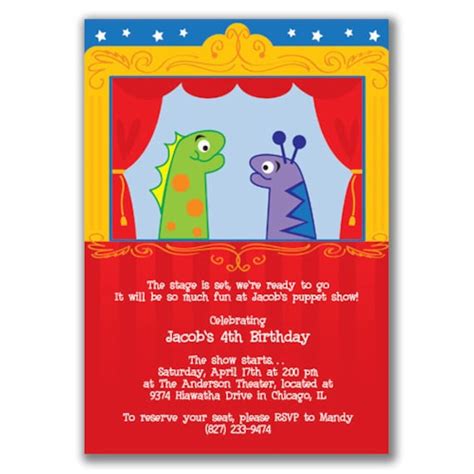 15 Puppet Show Invitations for Kids Birthday Party by milelj