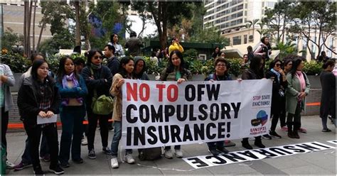 hk based migrant group disapproves mandatory sss insurance  ofws