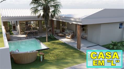 Casa Em L Com Varanda - 161 | Casa em "L" com varandas | MODERNA E ACONCHEGANTE | - YouTube