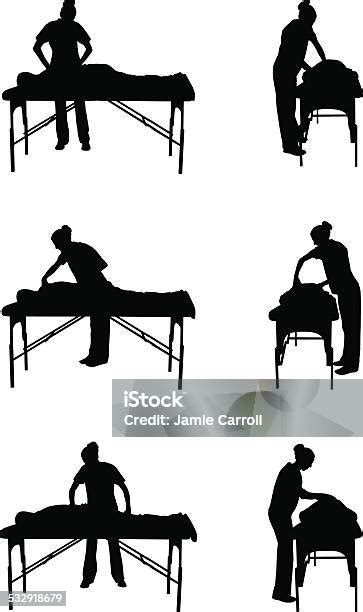 Massage Therapy Silhouette Illustration Stock Illustration Download Image Now In Silhouette