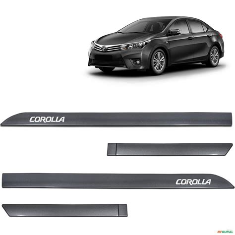 Jogo de Friso Lateral Corolla 2015 A 2023 Cinza Galáctico Facão 647111