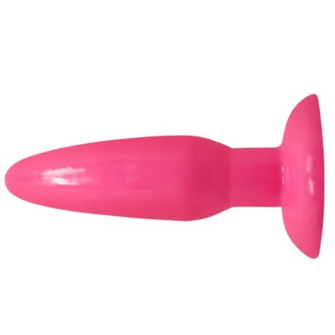 14 Cm Vantuzlu Anal Plug Tıkaç Tıpa Pembe Dildo EROS Sex Shop