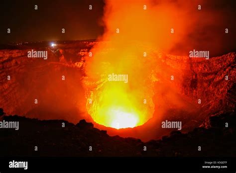 Masaya volcano active lava lake Nicaragua Stock Photo - Alamy