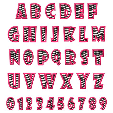 17 Zebra Print Numbers Font Images - Zebra Print Font Free, These Zebra ...