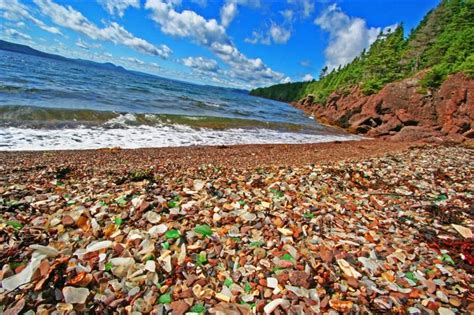 Glass Beach Springdale Nl Its On The Site Of An Old Dump Hence The