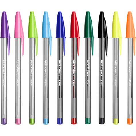 Bic Cristal Ballpoint Pens Large 16mm Assorted 10 Pack Woolworths