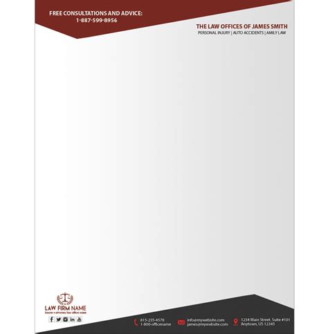 Lawyer Letterhead Template 01 Law Firm Letterheads