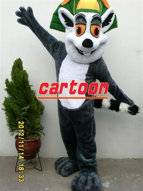 Madagascar King Julian Mascot Costume Fancy Dress Adult Size Costume 6f7