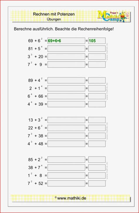 Arbeitsblätter Mathe Klasse 5 Klammerrechnung William Kostenlose Arbeitsblätter Und