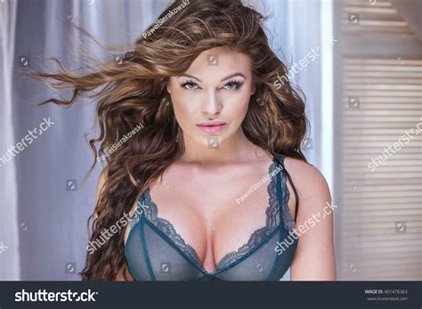 Sexy Brunette Woman Perfect Body Posing Stock Photo 401476363 Shutterstock
