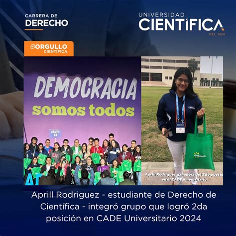 Aprill Rodriguez estudiante de Derecho de Científica integró grupo