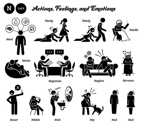 Stick Figures Man People Stickman Silhouette Action Verbs N Vector Svg