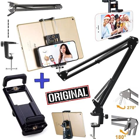 Suporte Para Cama E Mesa Bra O Articulado Pedestal Compat Vel Ipad