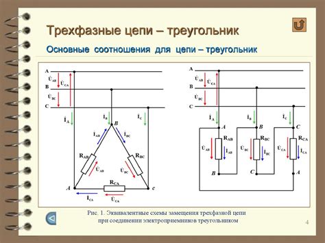 Трехфазные цепи при соединении нагрузки треугольником - презентация онлайн