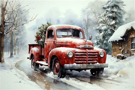 Vintage Christmas Truck Stock Photos, Images and Backgrounds for Free Download