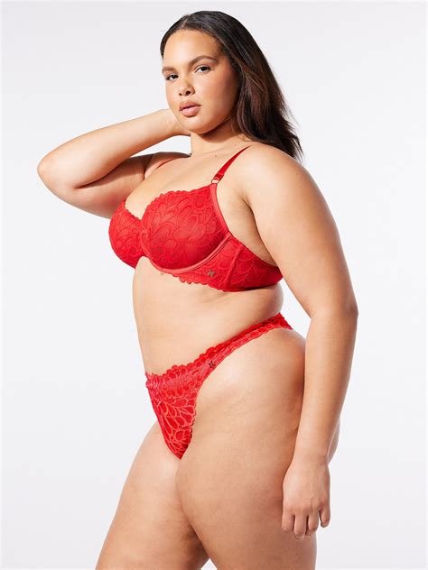 Savage Not Sorry Unlined Lace Balconette Bra In Red SAVAGE X FENTY UK