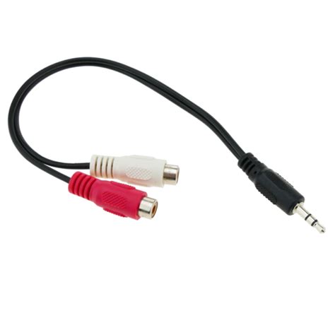 Cable Conversor De Audio Jack Macho Mm A Rca Hembra Cm Estereo