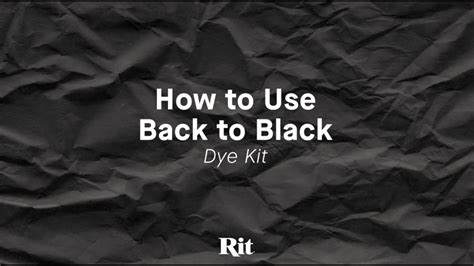 How To Dye Your Clothes Back To Black YouTube