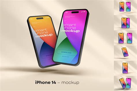 iPhone 14 Pro Clay Mockup Set | Premium & Free PSD Mockup Store