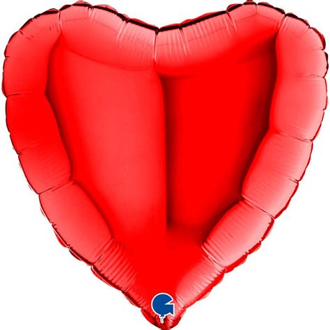 Ballon Alu Coeur Rouge 45cm Color Pop