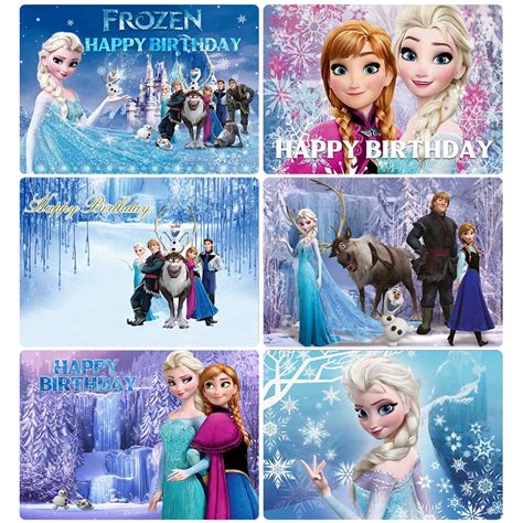 Disney Frozen Anna Elsa Olaf princesa dibujos animados Feliz cumpleaños