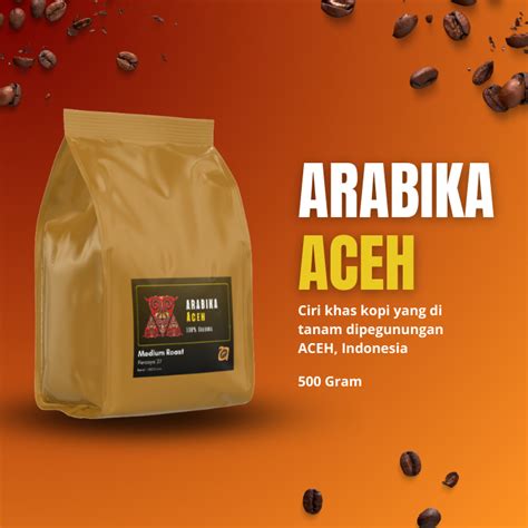 Jual Biji Kopi Roast Bean Arabika Aceh Gayo Khas Sumatra Arabica Single