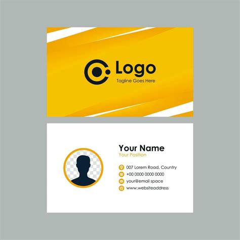 Abstract business card with yellow geometric mesh gradient background ...