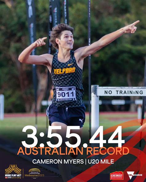 Athletics Australia On Twitter Cameron Myers Wont Forget The Maurie