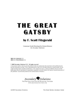 Fillable Online The Great Gatsby Revised Final Docx Fax Email Print