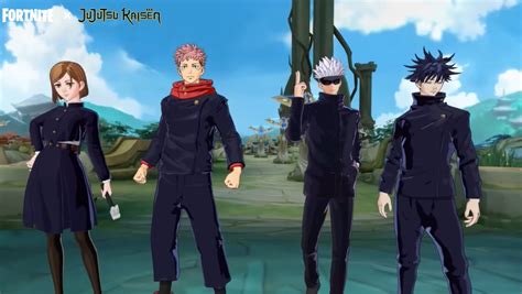 Jujutsu Kaisen Characters Nobara, Megumi, and Satoru Arriving in Fortnite