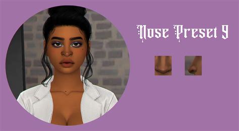 Female Nose Presets 04 09 Female Maxis Match Sims 4 Body Mods