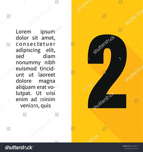 Flat Layout Vector Yellow Number 2 Stock Vector (Royalty Free ...