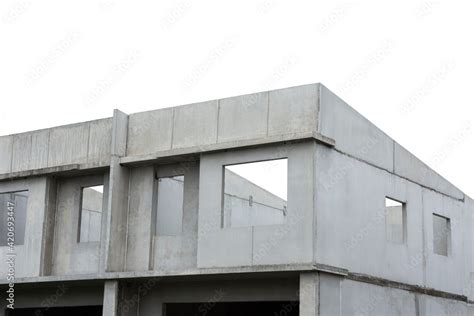 Precast concrete walls on building structures. Precast concrete ...