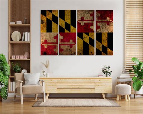 Maryland State Flag Wall Art Maryland State Flag Wall Decor - Etsy