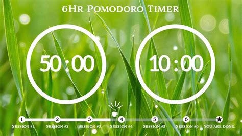 50 Minute Pomodoro Timer 🌿spring Forest Sound숲 Asmr📚6 Hour Study ⏱